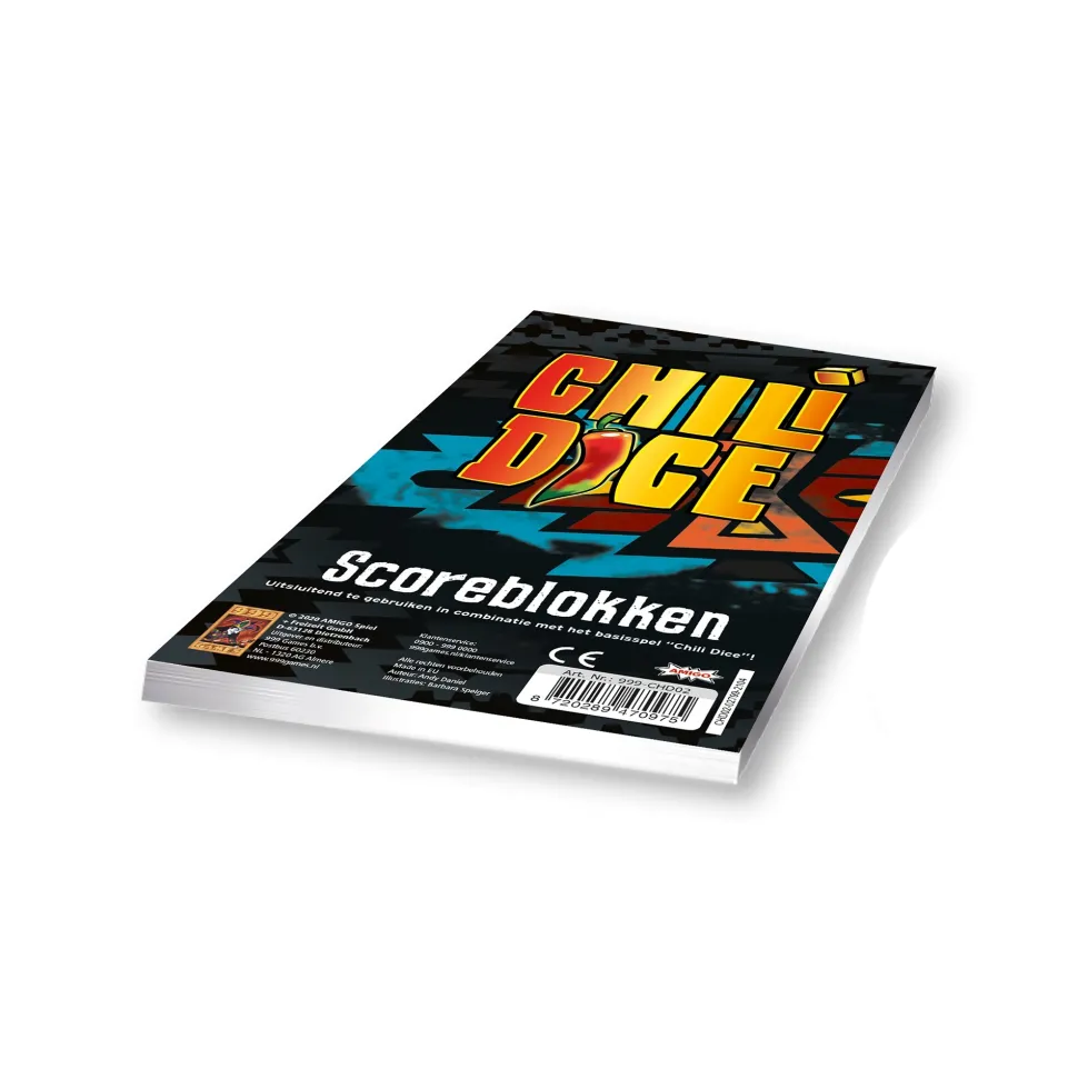 1016 Games Scoreblokken Chili Dice 3 Stuks