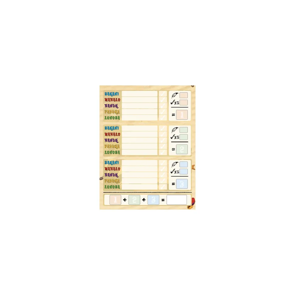 999 Games Scoreblokken Samoa Set 3-delig Kaartspel