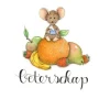 Anillustration Ansichtkaart Beterschap muis op fruit