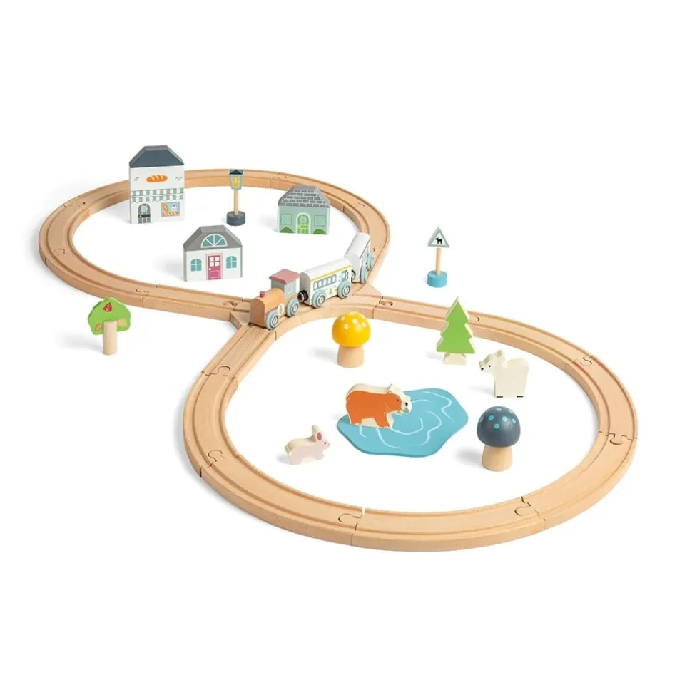 Bigjigs Treinset Houten Dieren