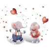 Bijdehansje Postkaart Sweet Hearts