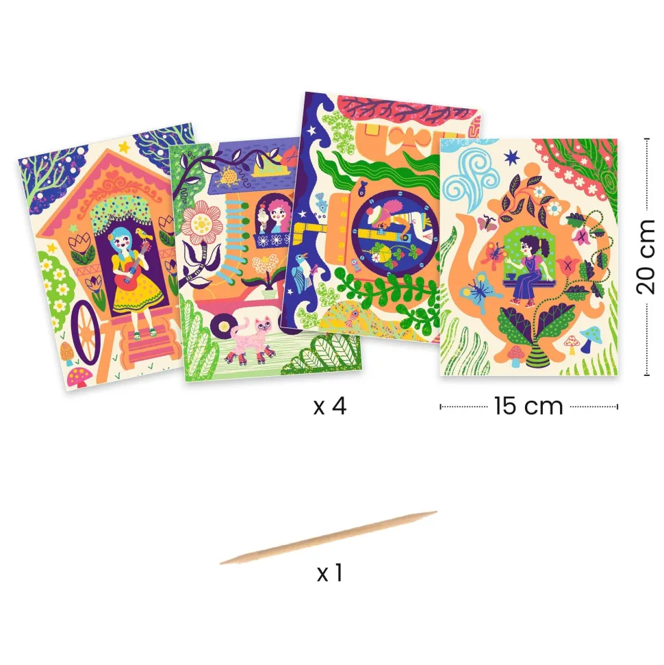 Djeco Scratch Grappige Huizen