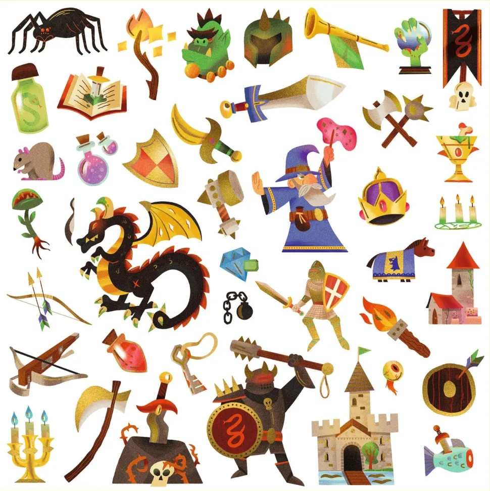 Djeco Stickers Middeleeuwen 160pcs