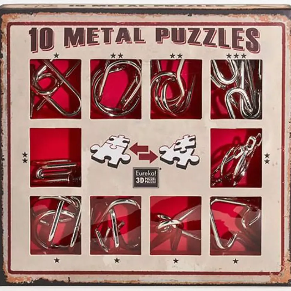 Eureka Metal Puzzle Oranje Set 10-delig