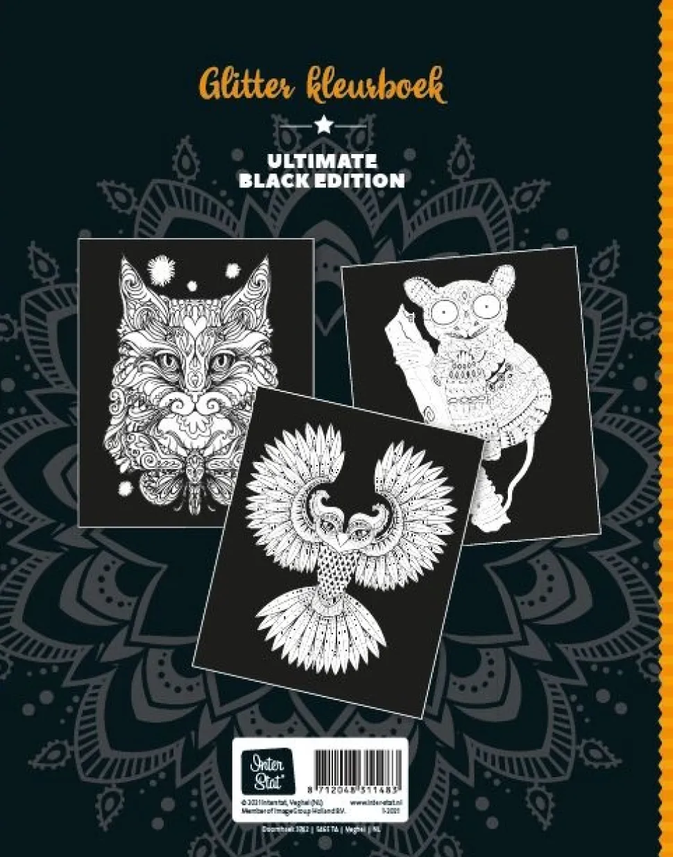 Glitterkleurboek Ultimate Black Edition - Night hunters