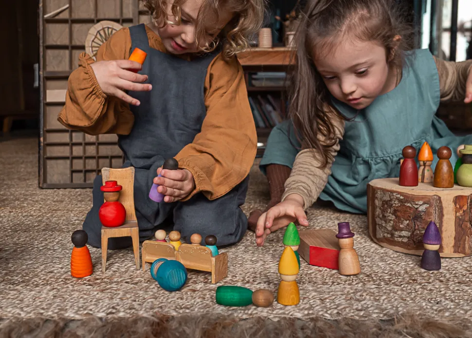 Grapat Nins Poppetjes Together Set 12-delig Hout 21-230