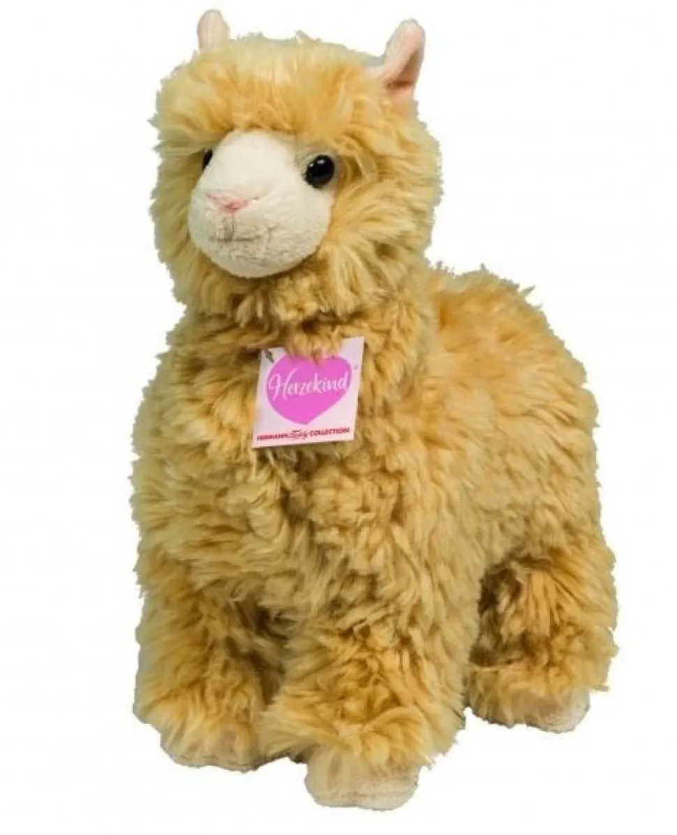Hermann Teddy Knuffel Lama Goldi Beige