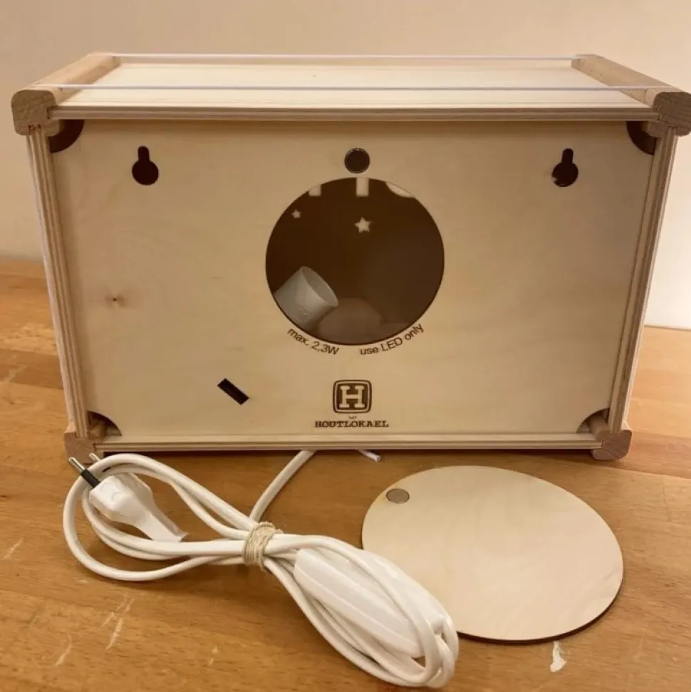 Het Houtlokael Naamlamp 3D Kasteel Hout