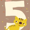 Kaart met envelop 5 Tiger