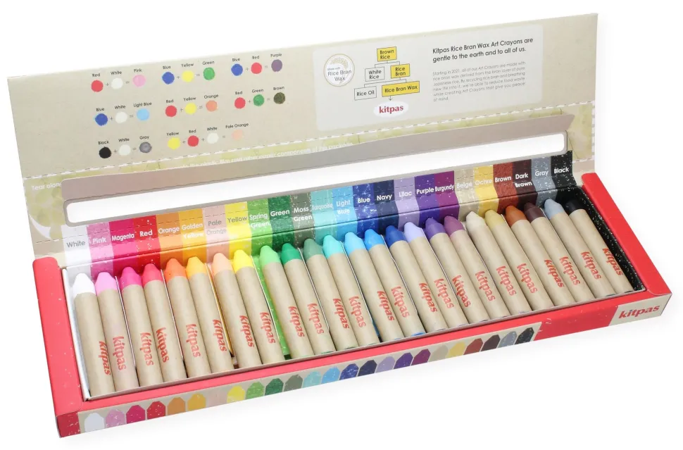 Kitpas Rijstwax (Raam)Krijt Medium Set 24-delig