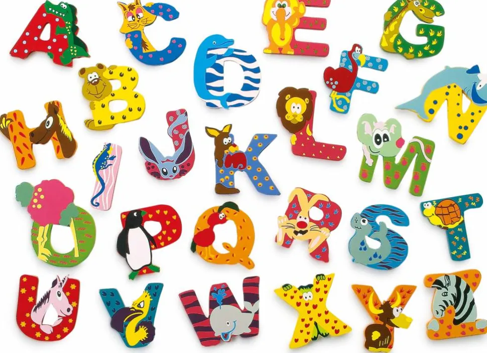 Letter Dieren Hout