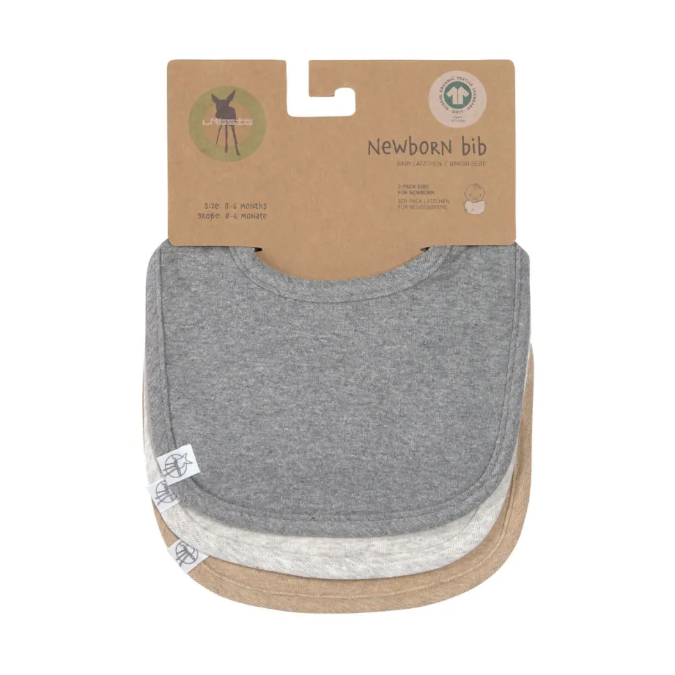 Lässig Newborn Slab GOTS Dark Grey/Light Grey/Nature