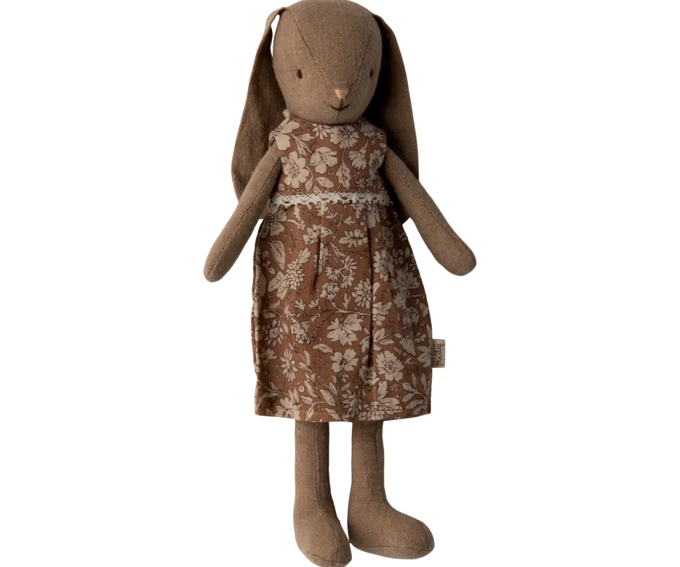 Maileg Knuffel Bunny Size 2 Bruin met Jurk 24cm
