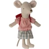 Maileg Knuffelmuis Tricycle Big Sister Red