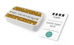 Pepermints Tandendoosje Terrazzo Mosterd