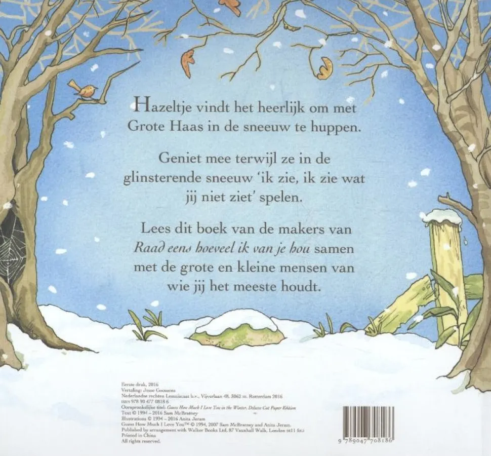 Raad een hoeveel ik van je hou IN DE WINTER