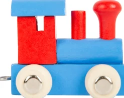 Small Foot Lettertrein Blauw en Rood Hout
