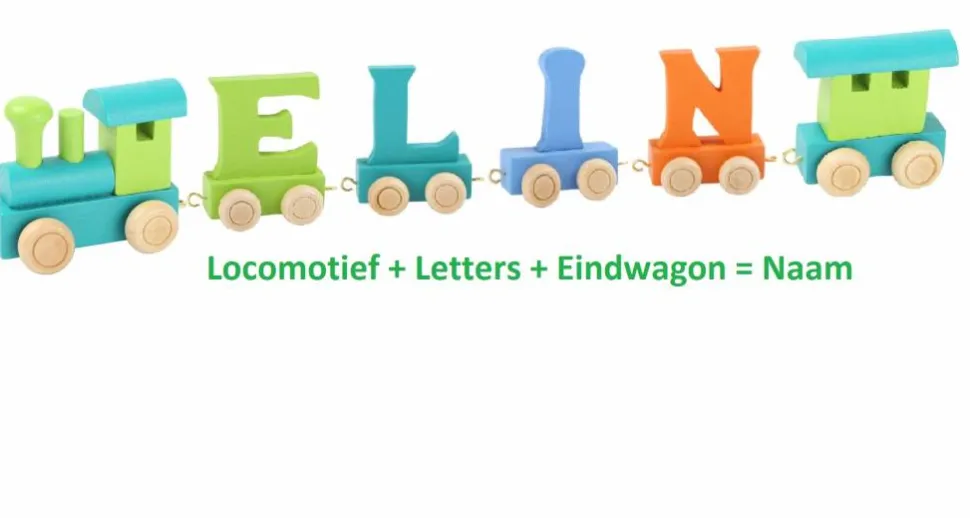 Small Foot Lettertrein Letters Gekleurd Hout
