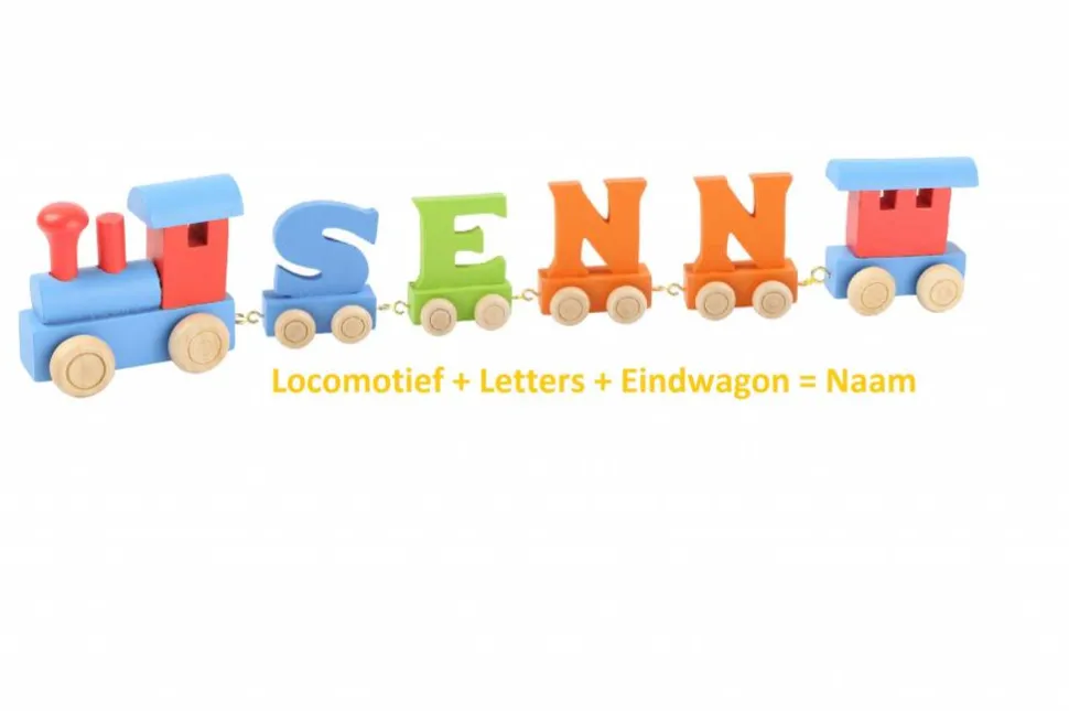 Small Foot Lettertrein Letters Gekleurd Hout