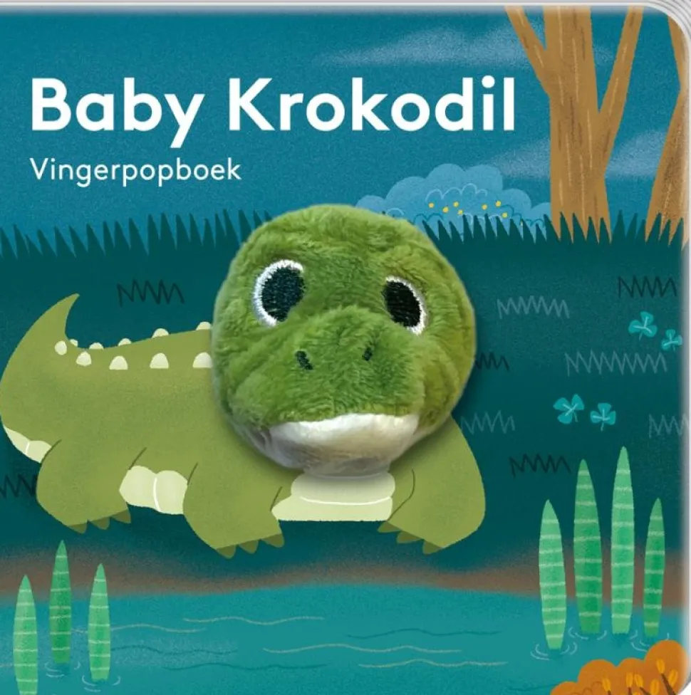 Vingerpopboekje Baby Krokodil