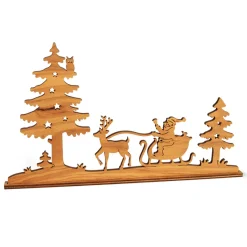 Waldfabrik Kersttafereel Hout Silhouet