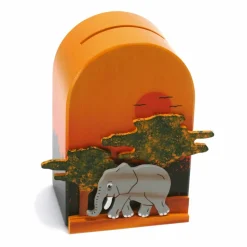 Weizenkorn Spaarpot 3D Olifant Hout