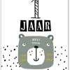 Wenskaart 1 Jaar Tijger