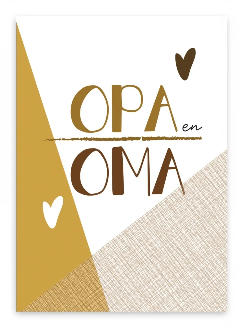 Wenskaart Opa en Oma (vlakken)