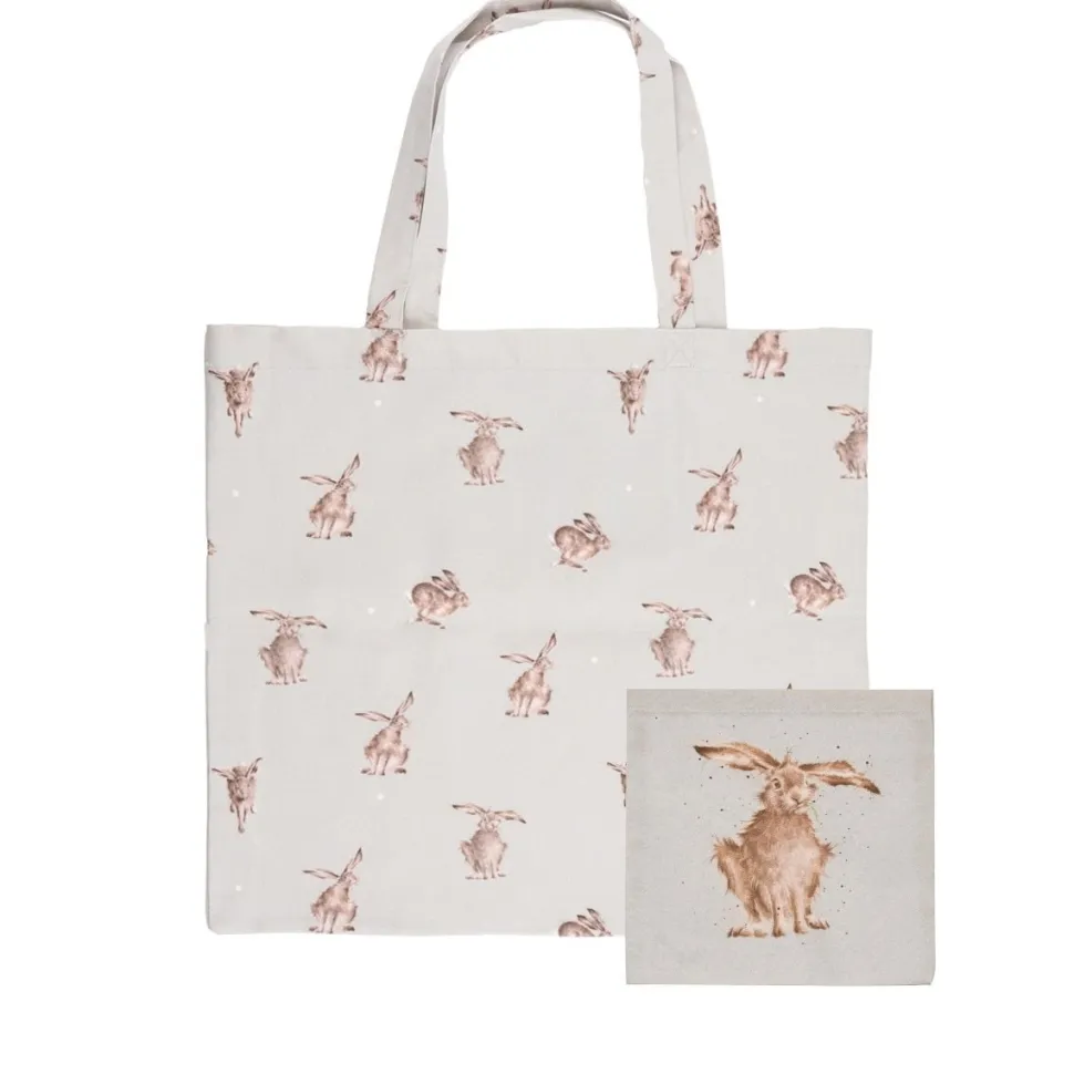 Wrendale Designs Opvouwbare Boodschappentas Konijn Harebrained